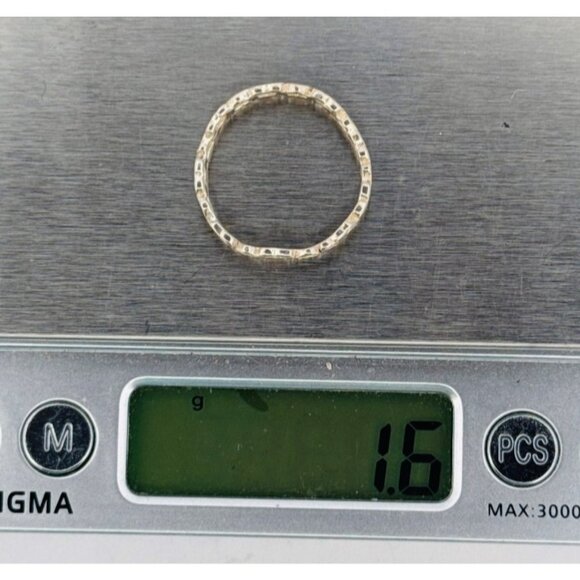 Sterling Silver 925 Open Heart Band Ring, Size 9.25, 925 Estate Jewelry - Picture 7 of 8